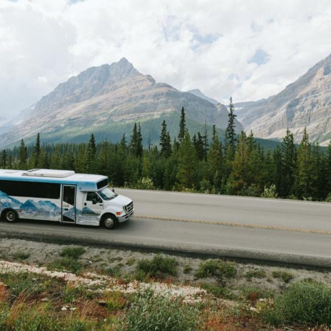 CL-Getting-to-Banff-Bus-on-Highway